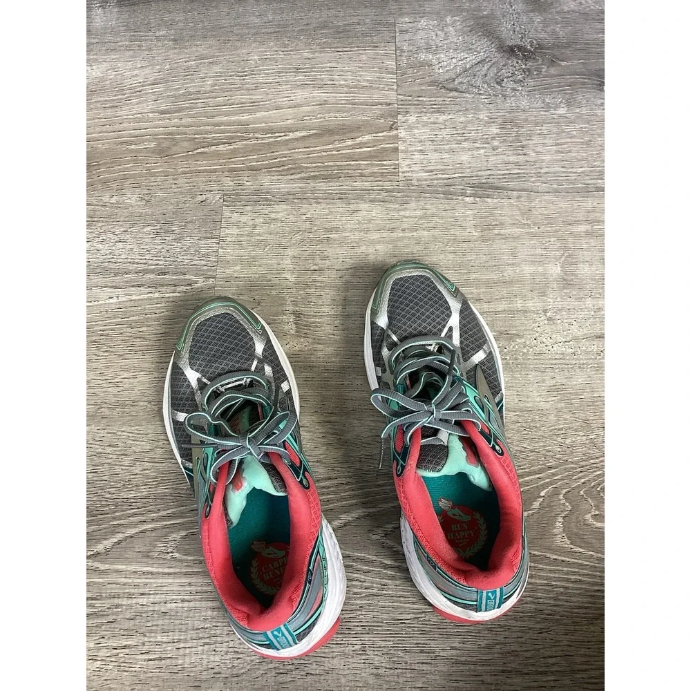 Brooks Ravenna 7 Running Sneakers Womens Size 7.5 B Grey Pink Teal 1202081B127